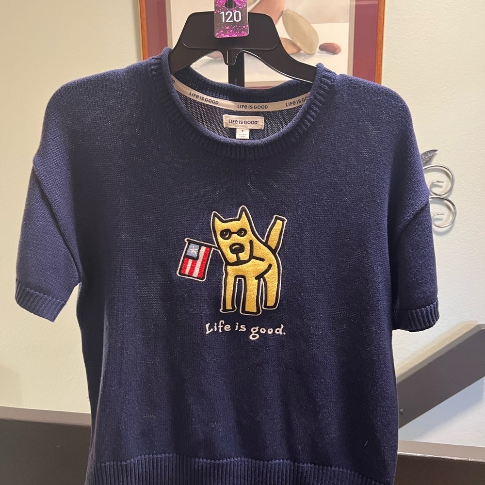 Life Is Good Navy Blue Sweater #120
